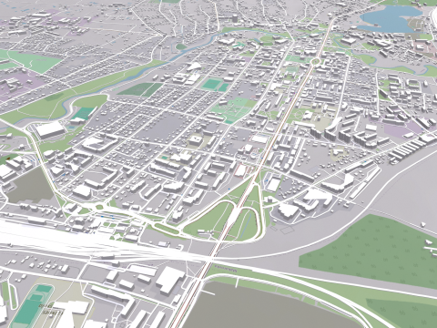 Cityscape Rezekne Latvia 3D Model