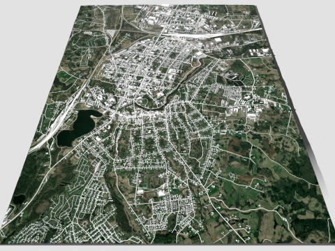 Cityscape Rezekne Latvia 3D Model