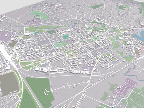 Cityscape Rezekne Latvia 3D Model