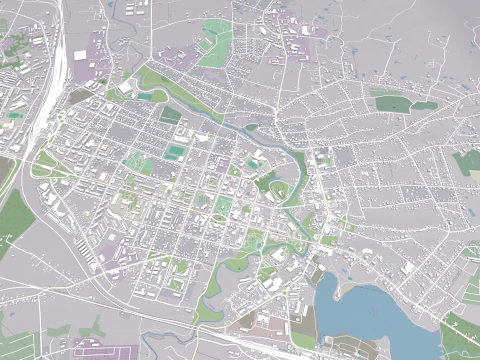 Cityscape Rezekne Latvia 3D Model