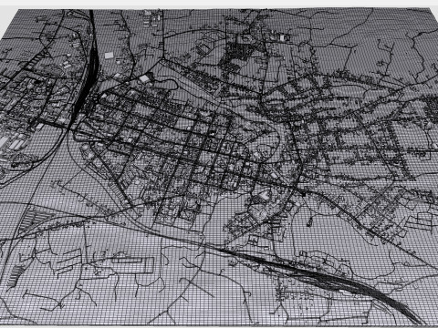 Cityscape Rezekne Latvia 3D Model
