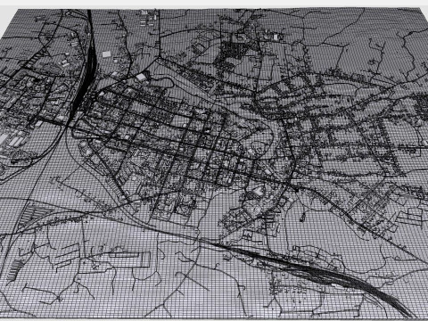 Cityscape Rezekne Latvia 3D Model