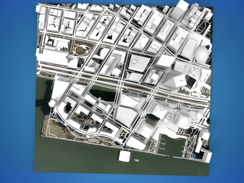 Cityscape New York West street 3D Model