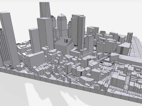 Cityscape New York West street 3D Model