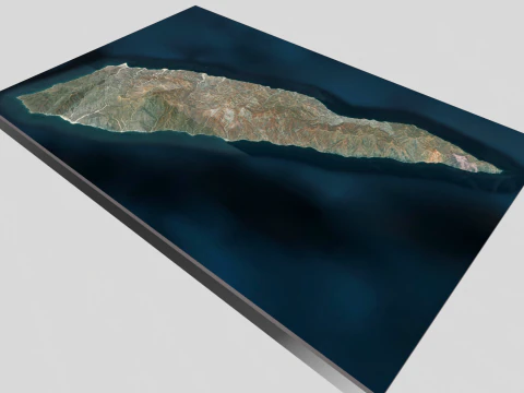 Isla Jacques Cousteau Modelo 3D