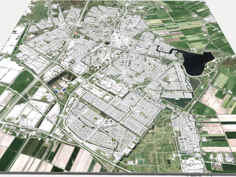 Cityscape Zoetermeer Netherlands 3D मॉडल