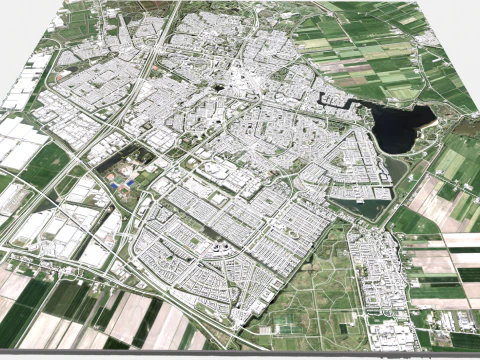Cityscape Zoetermeer Netherlands 3D Model