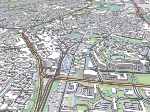 Cityscape Zoetermeer Netherlands 3D Model