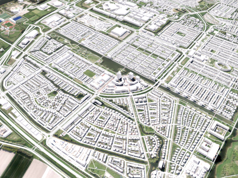 Cityscape Zoetermeer Netherlands 3D मॉडल