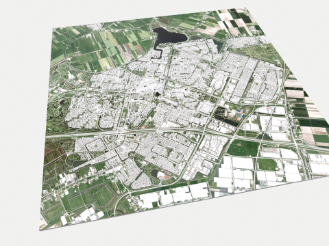 Cityscape Zoetermeer Netherlands 3D मॉडल