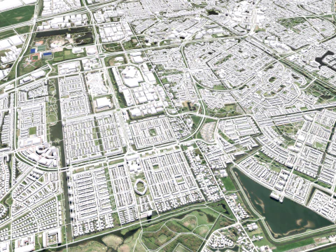 Cityscape Zoetermeer Netherlands 3D Model