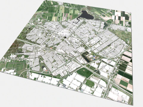 Cityscape Zoetermeer Netherlands 3D Model