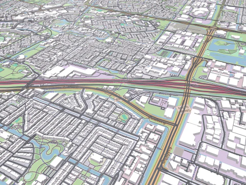 Cityscape Zoetermeer Netherlands 3D Model