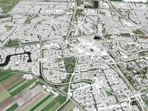 Cityscape Zoetermeer Netherlands 3D Model