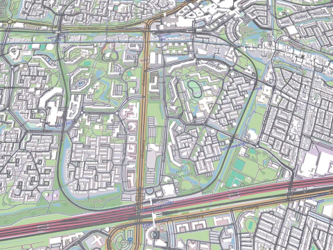 Cityscape Zoetermeer Netherlands 3D Model