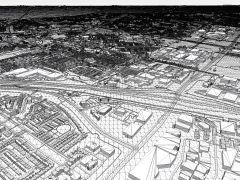 Cityscape Zoetermeer Netherlands 3D Model