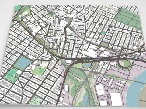 Paisagem urbana Jersey City Nova Jersey EUA Modelo 3D