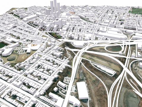 Cityscape Jersey City New Jersey USA 3Dモデル