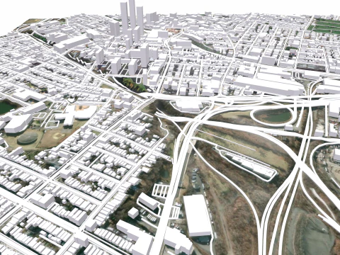 Paisagem urbana Jersey City Nova Jersey EUA Modelo 3D