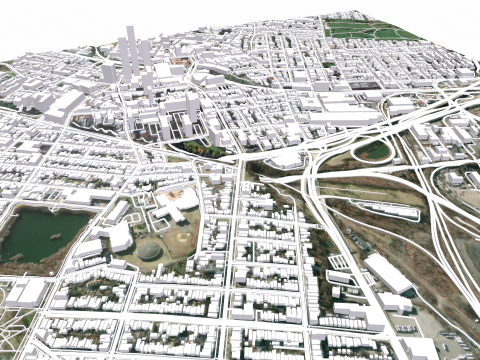 Cityscape Jersey City New Jersey USA 3Dモデル