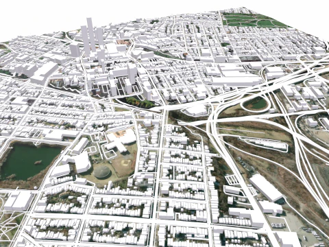 Paisagem urbana Jersey City Nova Jersey EUA Modelo 3D