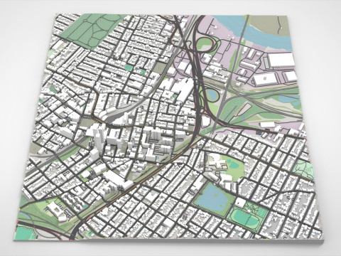 Cityscape Jersey City New Jersey USA 3Dモデル
