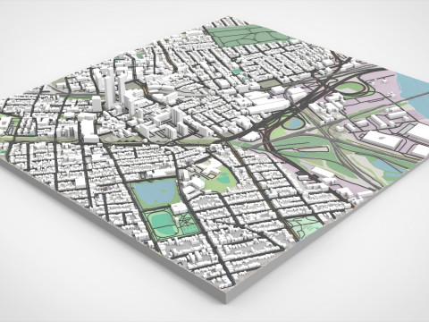 Cityscape Jersey City New Jersey USA 3Dモデル