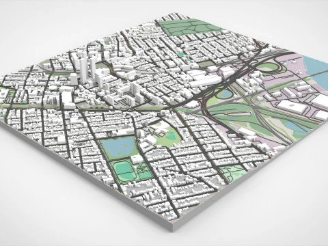 Paisagem urbana Jersey City Nova Jersey EUA Modelo 3D