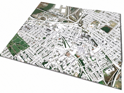 Cityscape Jersey City New Jersey USA 3Dモデル
