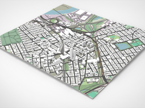 Cityscape Jersey City New Jersey USA 3Dモデル