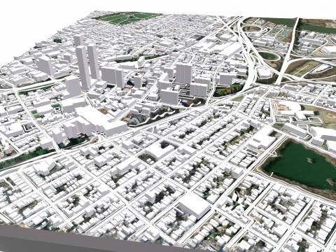 Cityscape Jersey City New Jersey USA 3Dモデル
