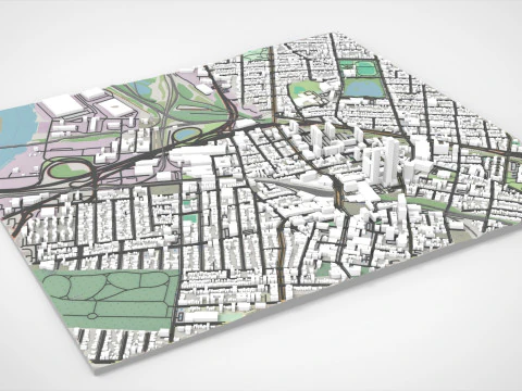 Paisagem urbana Jersey City Nova Jersey EUA Modelo 3D