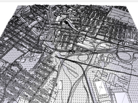 Cityscape Jersey City New Jersey USA 3Dモデル