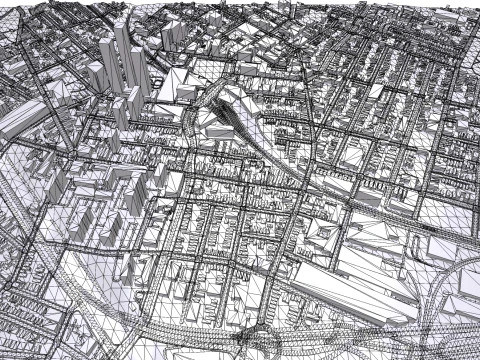 Paisagem urbana Jersey City Nova Jersey EUA Modelo 3D