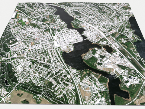 Cityscape Hameenlinna Finland Modelo 3D