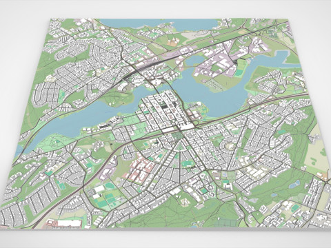 Cityscape Hameenlinna Finland Modelo 3D