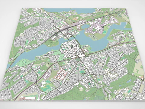 Cityscape Hameenlinna Finland 3D Model