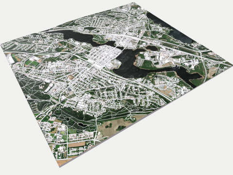 Cityscape Hameenlinna Finland Modelo 3D