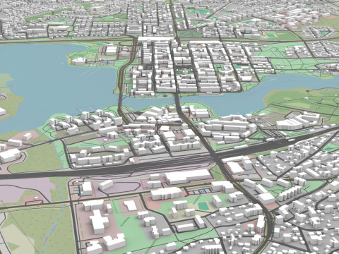 Cityscape Hameenlinna Finland Modelo 3D