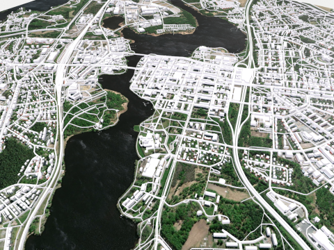 Cityscape Hameenlinna Finland Modelo 3D