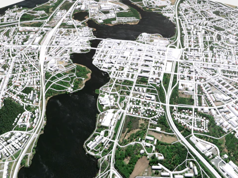 Cityscape Hameenlinna Finland 3D Model