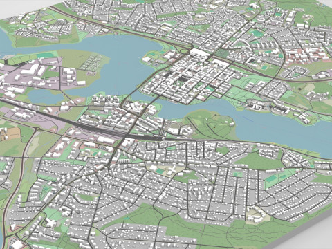 Cityscape Hameenlinna Finland Modelo 3D