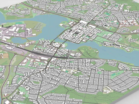 Cityscape Hameenlinna Finland 3D Model