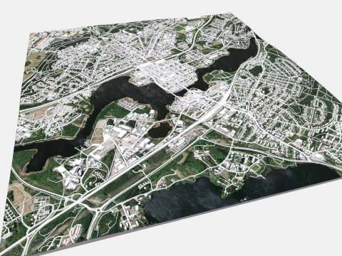 Cityscape Hameenlinna Finland 3D Model