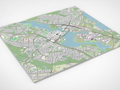 Cityscape Hameenlinna Finland Modelo 3D