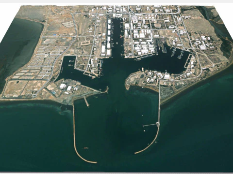 Shahid Bahonar Port Iran Model 3D