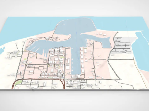 Shahid Bahonar Port Iran 3D Model