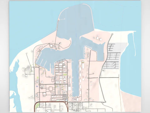 Shahid Bahonar Port Iran 3D Model