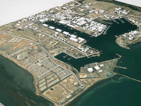 Shahid Bahonar Port Iran 3D Model