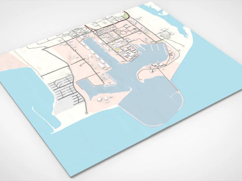 Shahid Bahonar Port Iran 3D Model